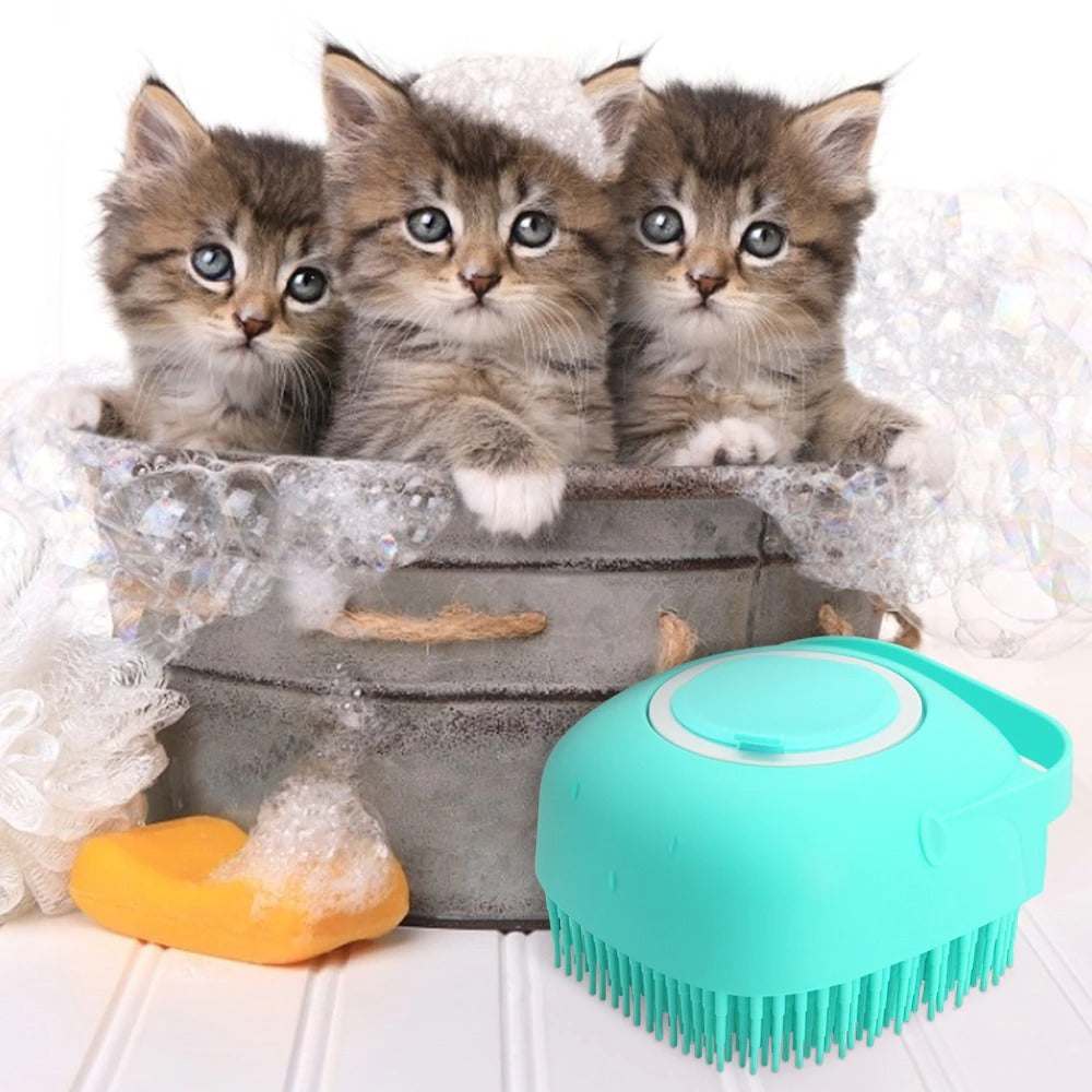 Pet Dog Shampoo Massager Brush Cat Massage Comb Grooming Scrubber cs06jp-nn.myshopify.com