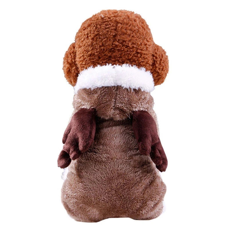 Winter Cat Clothes Warm Fleece Pet