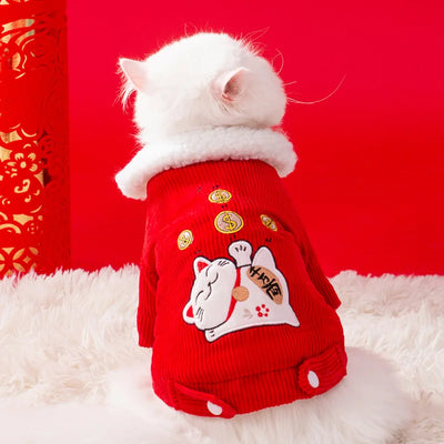 New Year Teddy Pomeranian Pet Clothes