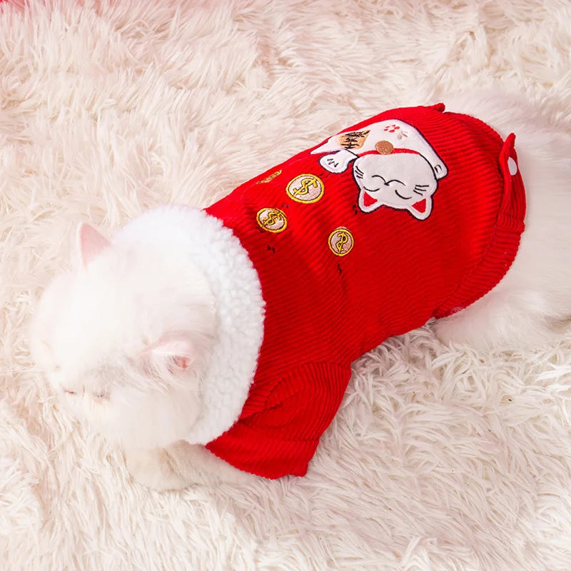 New Year Teddy Pomeranian Pet Clothes