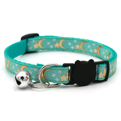 Cat Collar With Bell Cartoon Star Moon Dog