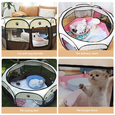 Pet fence tent octagonal cage pet supplies