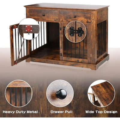 Dog Crate Furniture Decorative Indoor Pet Cage