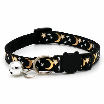 Cat Collar With Bell Cartoon Star Moon Dog