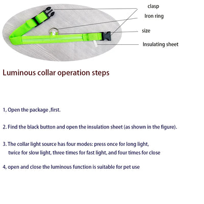 Dog Leash Dogs Luminous Fluorescent Pet Dog Colla