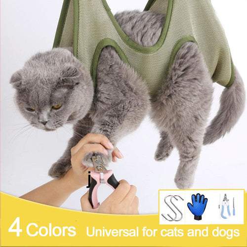 Cat Grooming Restraint Bag with hammock for safe and comfortable pet grooming