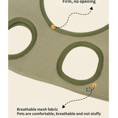 Cat grooming restraint bag with hammock for safe and comfortable grooming