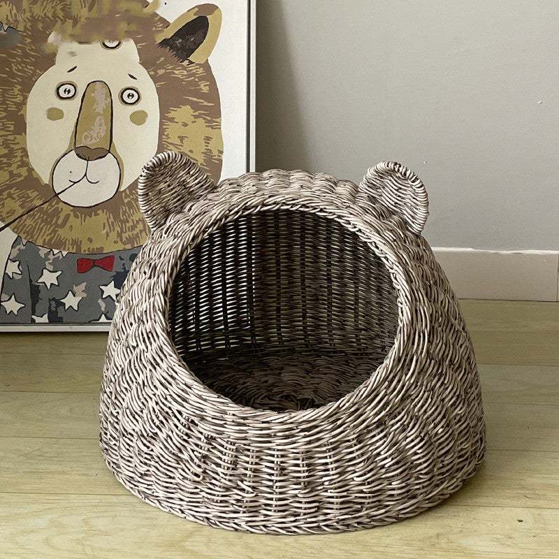 Semi-enclosed Pet Shelter Hand-knitted Cat House cs06jp-nn.myshopify.com