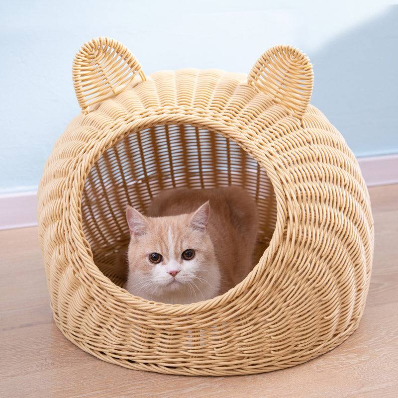 Semi-enclosed Pet Shelter Hand-knitted Cat House cs06jp-nn.myshopify.com