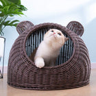 Semi-enclosed Pet Shelter Hand-knitted Cat House cs06jp-nn.myshopify.com