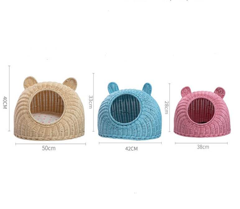 Semi-enclosed Pet Shelter Hand-knitted Cat House cs06jp-nn.myshopify.com