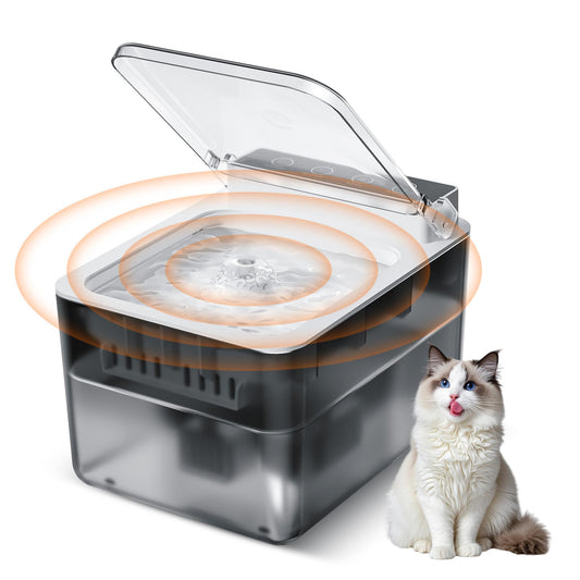 Wireless Charging Battery Driven 304 Stainless Steel Cat Automatic Induction Pet Water Fountain cs06jp-nn.myshopify.com