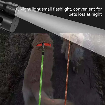 Dual pet leash retractable reflective lead with 360 swivel and ergonomic handle for double dog walking