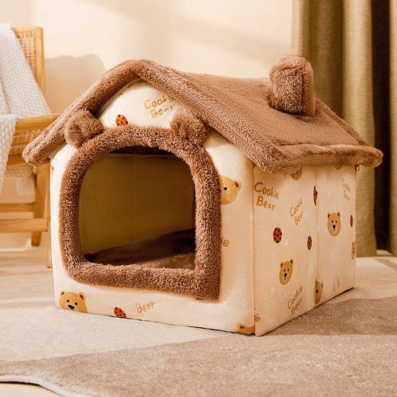 Dog Autumn And Winter Pet Cat Sponge Nest Teddy Closed