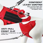 Heat-resistant Durable Nylon Tactical Service Dog Harness, Adjustable No-pull Reflective Vest With Dual Handles For Large Dogs