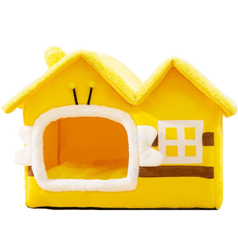 Dog Autumn And Winter Pet Cat Sponge Nest Teddy Closed