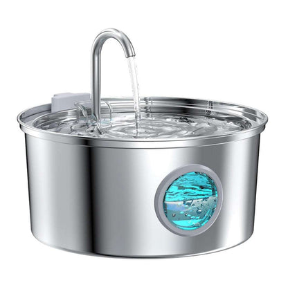 Stainless steel pet water dispenser for dogs and cats with large capacity and runway type design