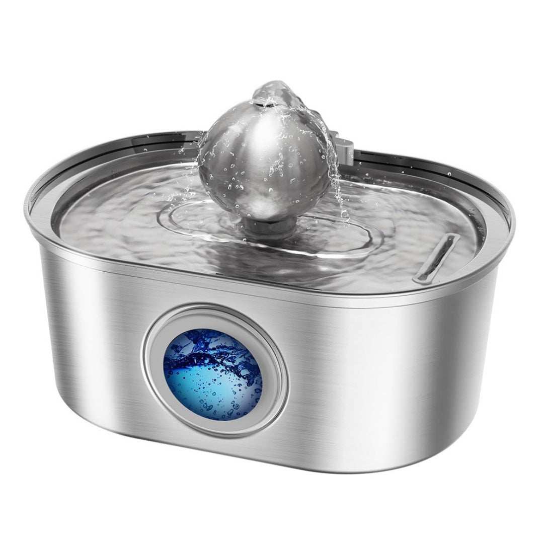 Large capacity stainless steel pet water dispenser for dogs and cats