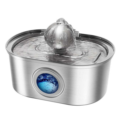 Large capacity stainless steel pet water dispenser for dogs and cats