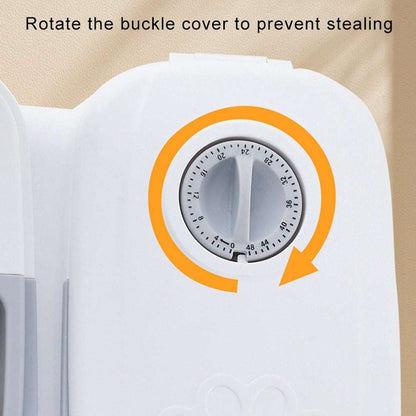 Automatic pet feeder with gravity food and water dispenser for cats and dogs in pink and gray colors