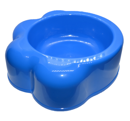 Paw-shaped pet bowl for cats and small dogs, dishwasher safe, holds 22 oz food or water