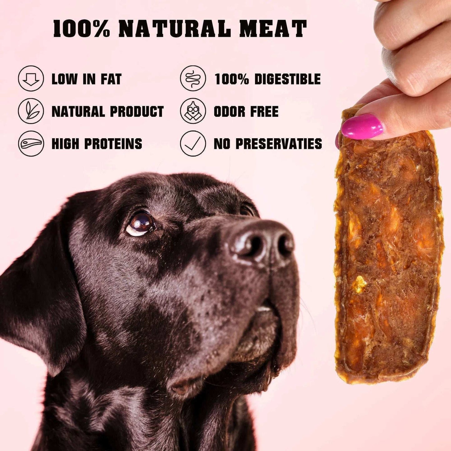 Chicken Jerky Dog Treats 1.5 lb bag of 100% natural, grain-free, high-protein chicken fillet chews for healthy dog training