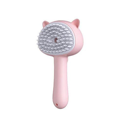 Multifunctional hair cleaning brush with steam technology for cat grooming and shedding reduction