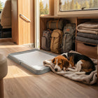 Pee Pad Holder Foldable Dog Litter Box with 3 Disposable Pads, 33.9