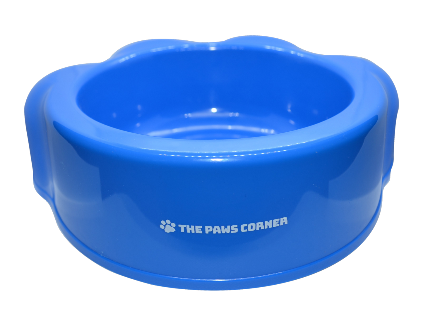 Paw-shaped pet bowl for cats and small dogs, dishwasher safe, holds 22 oz of food or water