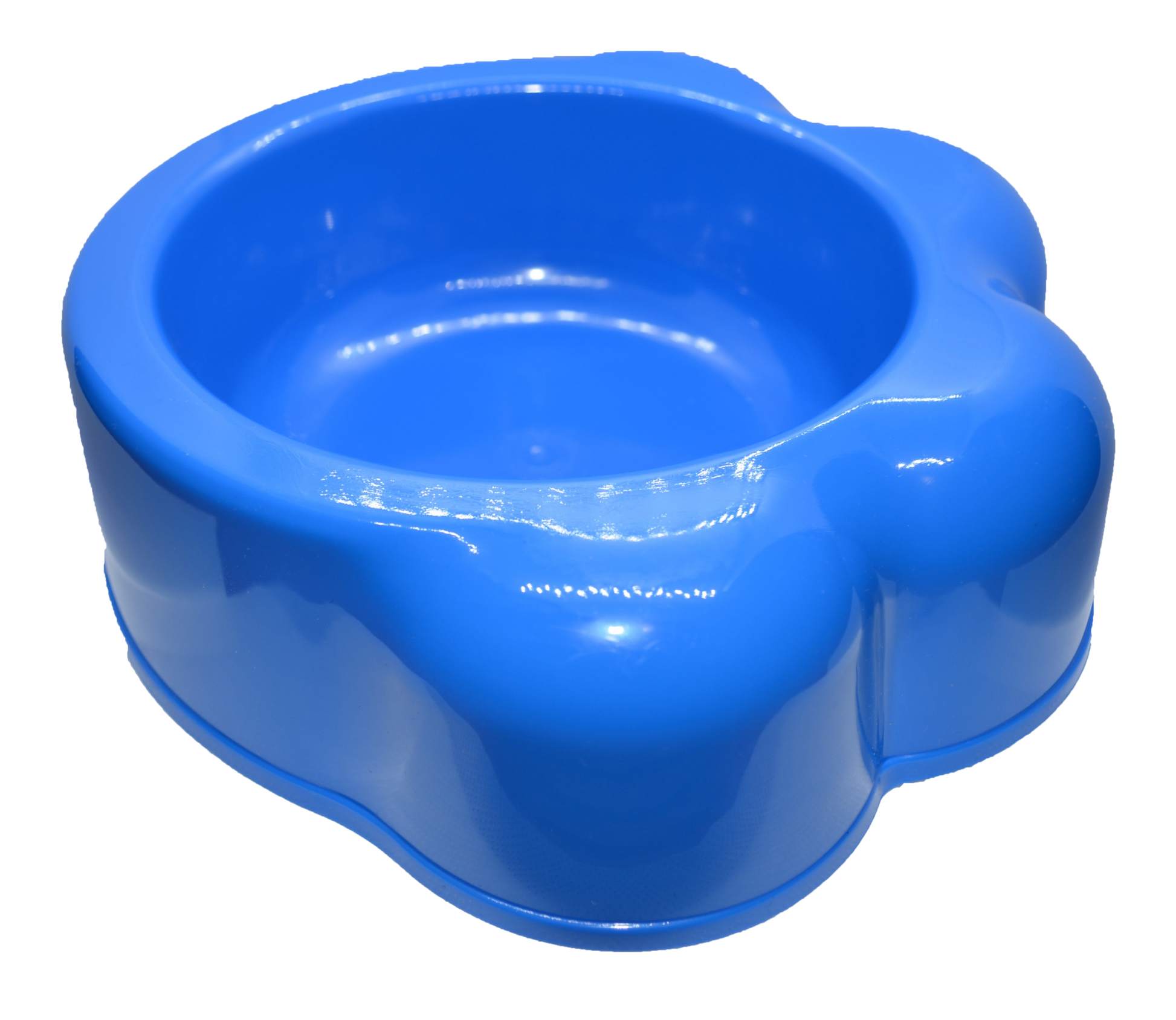 Paw-shaped pet bowl for cats and small dogs, dishwasher safe, holds 22 oz food or water