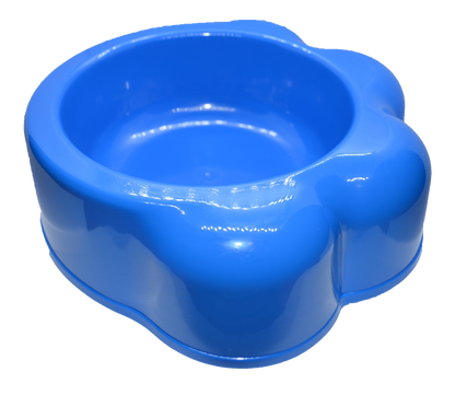 Paw-shaped pet bowl for cats and small dogs, dishwasher safe, holds 22 oz food or water