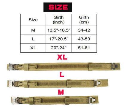 Durable military tactical dog collar with quick release buckle and handle for fast shipping