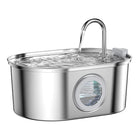 All Stainless Steel Pet Water Dispenser Round Runway Type Large Capacity Dogs And Cats Water Dispenser