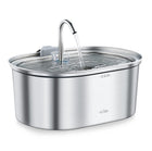 All Stainless Steel Pet Water Dispenser Round Runway Type Large Capacity Dogs And Cats Water Dispenser