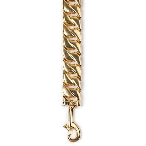 Kilo Cuban Link luxury 14K gold dog leash for XL dogs handcrafted in Canada