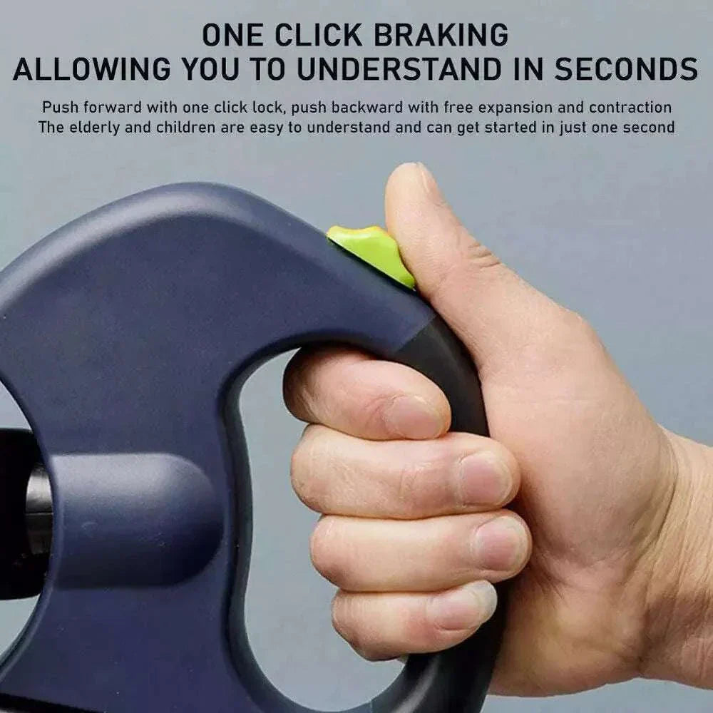 Dual pet leash retractable reflective 360 swivel double dog walking leash with ergonomic handle and built-in night light