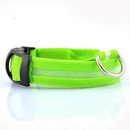 2 PCS set nylon LED dog collars with flashing light for dogs in multiple sizes and colors