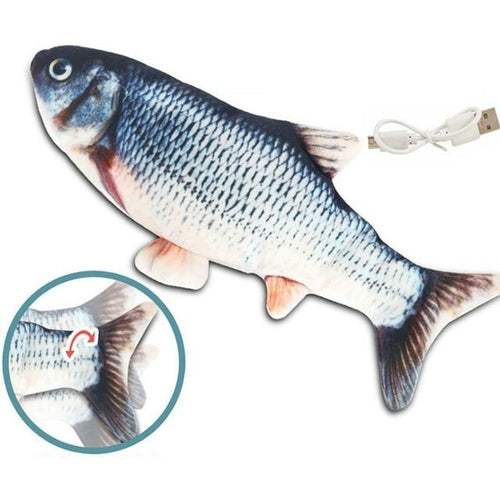 Electric flipping fish toy for cats, durable, safe, and engaging pet exercise toy